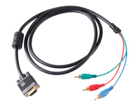 Kabel adaptor HDB 15 Pin Male ke 3 RCA Audio AV kecepatan tinggi untuk HDTV PC DVD