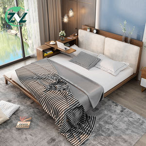 Nuovo Design confortevole in legno massello con armadio laterale letto letto letto letto letto grande con testa avvolgente letto matrimoniale - Product Image 4