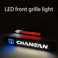 Calandre avant de voiture, lumière LED lumineuse, lampe de logo automobile, face avant, accessoires modifiés, décoration générale, pièces de personnalité