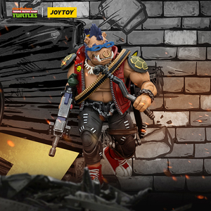 JOYTOY Officiel Authentique TMNT-Beebop Figurine Articulée à l'Échelle 1/18 Modèle de Collection avec Accessoires JT8476 - Product Image 6