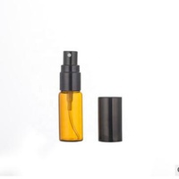Mini flacon de parfum portable rond de 5 ml, 8 ml, 10 ml, vaporisateur en verre avec pompe, imprimé à l'écran, rechargeable, atomiseur de voyage