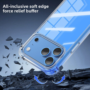 Custodia Antiurto a Quattro Angoli per <span class=keywords><strong>iPhone</strong></span> 17 <span class=keywords><strong>Pro</strong></span> Max 17Air 16E 15 14 Plus 13 12 <span class=keywords><strong>11</strong></span> <span class=keywords><strong>Cover</strong></span> <span class=keywords><strong>Rigida</strong></span> Trasparente in TPU PC - Product Image 5