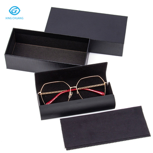 Estuche para Gafas de Sol en Oferta, Caja de Cuero para Gafas Ópticas, Paño de Limpieza con Logotipo Personalizado y Bolso de Mano - Product Image 4