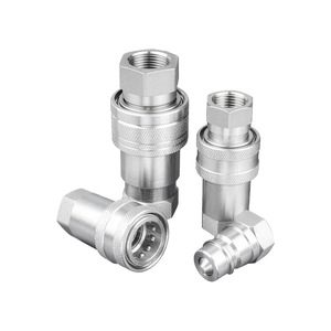 Conector Hidráulico Rápido de Acero Inoxidable, Conector de Manguera de Alta Presión de 1 Pulgada en Forma de Codo para Uso Industrial - Product Image 1