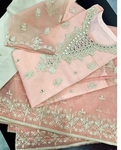 Beautiful-New-Stylish Kurta with <b>Pant</b> for Party-wear-dress with beautiful applique work for Party/ Wedding =2021 - Product Image 4
