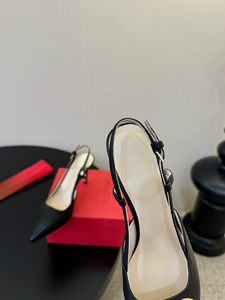 Modernos Zapatos de Tacón Medio con Tira Trasera y Plantilla Acolchada para Mujer, Estilo Casual y Elegante, Estilo Valentino - Product Image 5