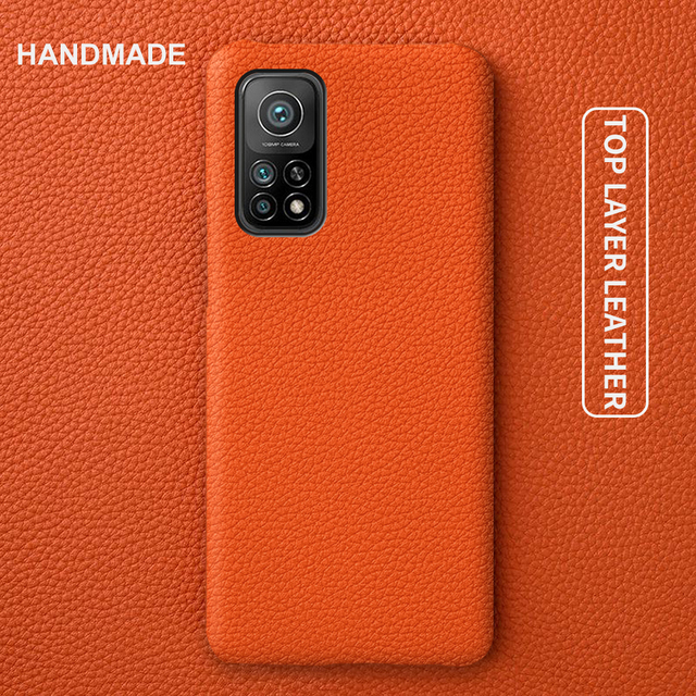 Customized Design Real Cowhide Leather Case for Xiaomi 10t Pro Luxury Phone Case