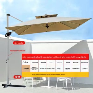 야외 공간 커버리를위한 안뜰 별장 마당 정원 마당에 대한 현대적인 디자인 야외 파라솔 상업용 로마 태양 우산 - Product Image 6