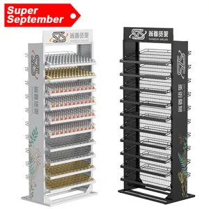 Super September 10 Tier Metal Nail Polish Racks for the Wall, Up to 840 ACRYLIC NAIL POWDER, Quality Nail Polish Display
