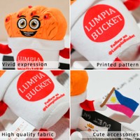 Porte-clés en peluche personnalisé, mini-jouet en forme de nourriture mignon, design OEM, breloque de sac, pendentif, poupée de 10 cm pour cadeaux, porte-clés