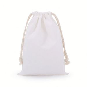 Sac en toile de haute qualité 13x16cm, pochette à cordon, impression de logo, recyclable, pour emballage de bijoux, bonbons de mariage, bracelets, cadeaux - Product Image 4