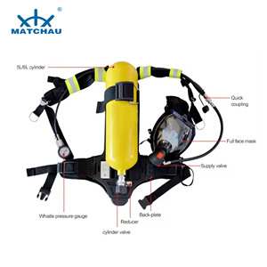 Appareil respiratoire autonome (ARA) MATCHAU SCBA 6L en acier pour la lutte contre les incendies, combinaison de pompier, cylindre en fibre de carbone <span class=keywords><strong>Scott</strong></span> 6.8L - Product Image 2
