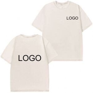 Camiseta de Algodón 100% de Lujo para Niños al por Mayor, Tallas Grandes, de Alta Calidad, Lisa, con Logo Vintage Personalizado, Efecto Desgastado, Oversize, con Acabado Ácido Comprimido - Product Image 3