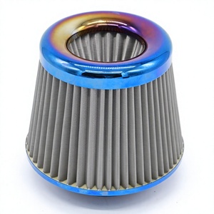 Filtro de Aire Universal de Alto Flujo de 76mm para Coche, Elemento de Admisión de Acero Inoxidable para Modificación de Automóviles - Product Image 1