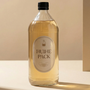 Botella de Vidrio Transparente Redonda Clásica de 500ml/990ml para Dispensar Vinagre y Aceite de Cocina, Venta al Por Mayor - Product Image 3