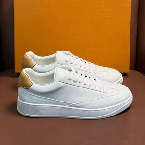 Nouvelles chaussures de sport décontractées de luxe pour hommes, de haute qualité, blanches, plates, antidérapantes, pour l'extérieur, style de marche confortable LVBAES - Product Image 1