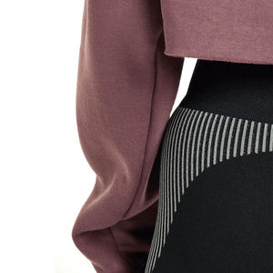 Top corto de invierno de fabricante OEM, sudaderas con capucha de gran tamaño, logotipo frontal de manga larga, transpirable, ecológico, poliéster/algodón - Product Image 5