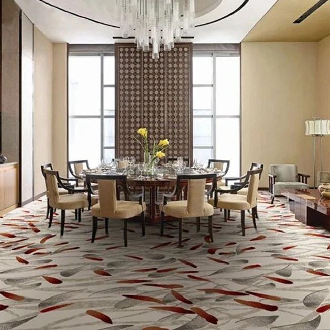 Popular Customized 80% Wool 20% Nylon Tufted Eco-friendly Backing Washable Hotel Banquet Hall Carpet Outstanding Quality Jute