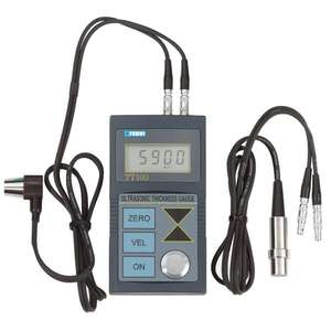 Jauge d'épaisseur ultrasonique Fervi TT100 avec affichage numérique et sonde pour la mesure de l'épaisseur des métaux - Product Image 1