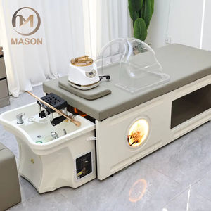 Chaise à shampoing hydraulique au design moderne de luxe avec bassin en céramique Lit de <span class=keywords><strong>lavage</strong></span> et de massage <span class=keywords><strong>professionnel</strong></span> pour salon et salle de sport - Product Image 1