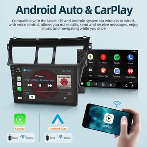 Crbrillar 9 Inch Android 13 Xe Stereo Đài Phát Thanh Xe Hơi Cho Toyota Vios Yaris 2007 2012 Carplay Android Tự Động GPS Wifi Hifi FM <span class=keywords><strong>Rds</strong></span> - Product Image 3
