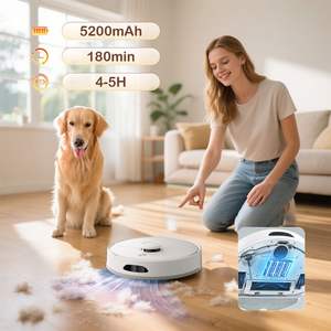 Pet-Sized Robot Vacuum <b>Cleaner</b> with Laser Obstacle Avoidance LDS Mapping Automatic Recharging Dust <b>Bin</b> Lint Suction Tube - Product Image 4