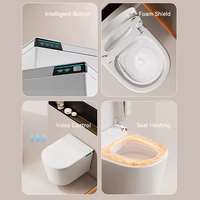 WC intelligent mural compact 52 cm, chauffant, intégré, multifonctionnel, sans pression d'eau