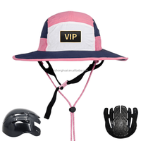 Chapeau Bob de Surf en Nylon à Séchage Rapide, Imperméable UPF 50, avec Sangle Mentonnière Réglable, Protection Extérieure, Compatible Casque, Style Européen et Américain