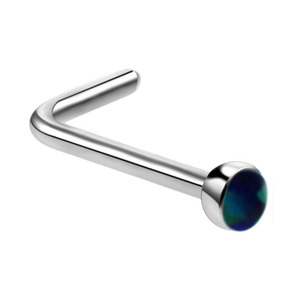 G23 Titan 14G Opal Mũi Đinh tán L-Hình Dạng lỗ mũi Vít Mũi Nhẫn Cơ Thể Dễ Thương Đồ Trang Sức Cho Đám Cưới Đính Hôn Hoặc Quà Tặng - Product Image 6