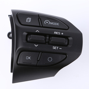   Interruptor de botón del volante, control de crucero para K2 Forte 2017-2019, ABS negro, nuevo - Product Image 1