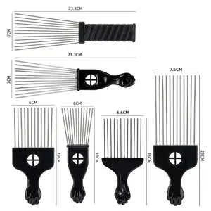 Manufacturer Hair cutting steel needle comb man's Hair Styling comb barber shop tail combs