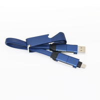 Coffret cadeau d'entreprise Décapsuleur promotionnel de luxe USB 2.0 Chargement rapide innovant 4 en 1 Porte-clés Câble de chargement de données
