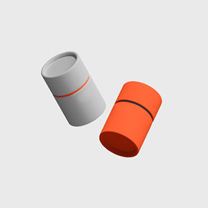 Boîte cylindrique de luxe en carton recyclable, personnalisée et imprimée, avec couvercle et base, pour emballage cadeau de thé en sachet ou de bouteille alimentaire. - Product Image 5