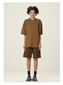 Usine en gros femmes <span class=keywords><strong>T</strong></span>-shirts <span class=keywords><strong>pas</strong></span> <span class=keywords><strong>cher</strong></span> poids lourd 230 Gsm 100% coton logo personnalisé <span class=keywords><strong>t</strong></span>-<span class=keywords><strong>shirt</strong></span> de haute qualité pour les femmes - Product Image 5