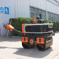 Rouleau compacteur hydraulique vibratoire à double tambour FURD FYL-800P à rayon de braquage court pour travaux routiers