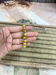 Brazalete de Plata de Ley Hecho a Mano con Múltiples Piedras, Ajustable, Estilo Vintage, Sin Níquel, Sin Plomo, Joyería Unisex - Product Image 4