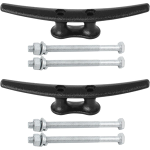 Émerillons de quai pour bateaux, revêtement électrophoretique noir, émerillons d'amarrage pour bateaux 6/8/10 pouces, émerillons de quai en fer avec quincaillerie - Product Image 1