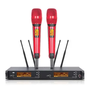 SKM90000 UHF 1 To 2 Wireless Microphone Plug And Play Home KTV With LED Screen Microphone Stable Transmission