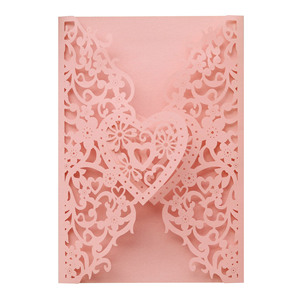 ปกการ์ดอวยพรแบบยุโรปและอเมริกา, ปกการ์ดเชิญงานแต่งงาน, ดีไซน์แบบฉลุลายด้วยเลเซอร์, ซองการ์ดเชิญงานแต่งงาน - Product Image 3