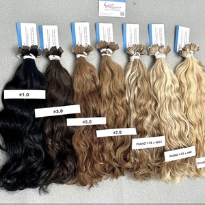 Cheveux de luxe 100% extensions de cheveux vietnamiens bruts bande normale Style ondulé naturel couleur personnalisée de haute qualité prix de gros - Product Image 1