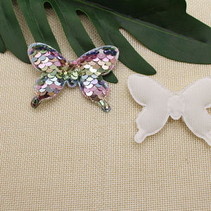Patchs en tissu brodé papillon, pièces, étoffe stéréoscopique de haute qualité, couture sur paillettes - Product Image 2