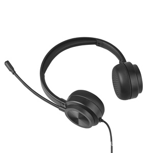 <span class=keywords><strong>Casque</strong></span> Stéréo <span class=keywords><strong>Haut</strong></span> <span class=keywords><strong>de</strong></span> <span class=keywords><strong>Gamme</strong></span> Circum-auriculaire avec Réduction <span class=keywords><strong>de</strong></span> Bruit Active (ANC) et Réduction <span class=keywords><strong>de</strong></span> Bruit Environnemental (ENC) Double, Interface Double USB Type-C <span class=keywords><strong>Filaire</strong></span>, en Cuir PU/PVC - Product Image 3