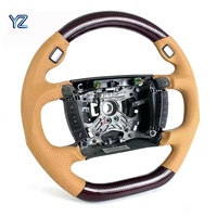 Volant de remplacement YZ Aftermarket en fibre de carbone et cuir jaune, compatible avec BMW Série 7 E65 E66 735i 740i 750i 760i