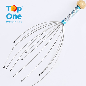 Masseur de cuir chevelu en forme de pieuvre Top One, masseur de tête manuel avec billes en acier pour la relaxation, équipement de massage corporel - Product Image 5