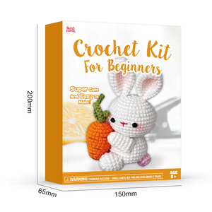 Beginners Cute Animals <b>Knitting</b> Kit Sewing Crochet Rabbit Kit to Make With Tutorials for Adult Kids Craft DIY Starter - Product Image 2