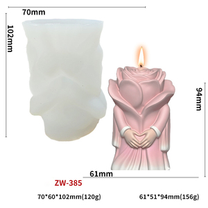 Mới đến Hoa Hồng Lời Thề hương liệu nến Silicone khuôn tự làm quà tặng ngày Valentine trang trí khuôn đám cưới khuếch tán đá - Product Image 5