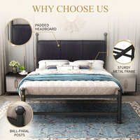 Base de Cama Metálica Resistente, Plataforma Estable, Sin Ruido, Sin Deformación, Mueble Duradero para Dormitorio