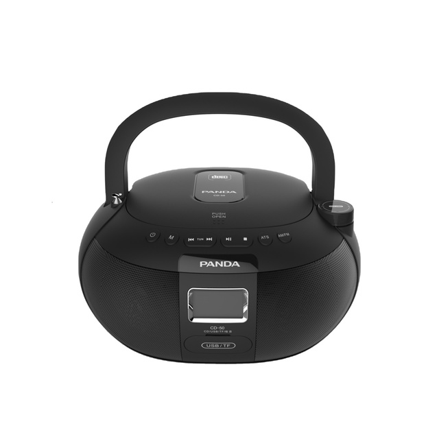 Personal Boombox MP3 High-fidelity Wall-mounted CD Box Home Portable CD Player with AM/FM Radio USB/Micro SD LCD Display Black