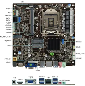 8th Gen Caffè Lago I3 / I5 / I7 processore H310 DDR3 ITX Sottile LGA1151 Scheda Madre