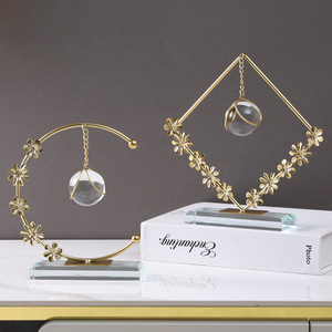 Mystic Arts Floral Wreath <b>Crystal</b> <b>Ball</b> Ornament Metal European Style Home Office Decor Gift 7144F - Product Image 3